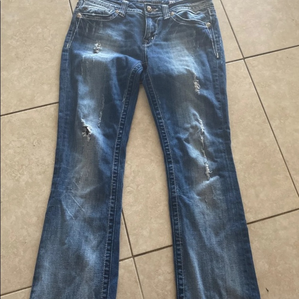 Distressed jeans